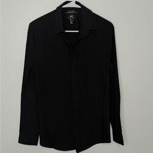 H&M Slim Fit Black Shirt